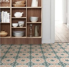 Floor pops Peel And Stick Vinyl Floor Tiles. Daphne Pink. 20 Tiles. (20 Sq Feet)