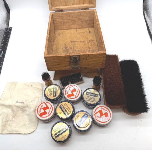 Vtg oak wood - shine, box