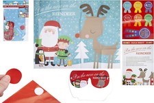 Christmas Pin the Nose on the Reindeer Family Kids Game