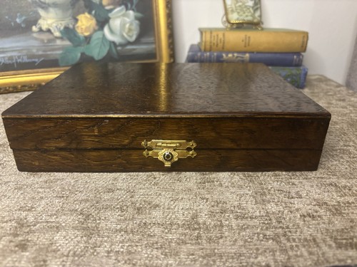 Antique dark oak wooden empty