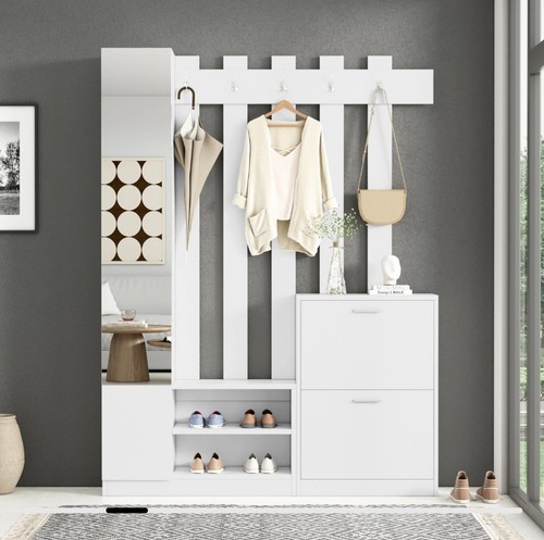 Coat rack with shoe - 5-in-1,