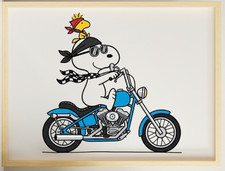 Biker Snoopy A4 Print