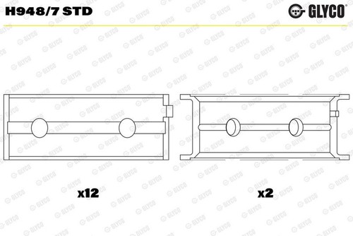 Crankshaft glyco h948 std - crankshaft,