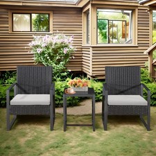 Rattan Garden Chairs Grey