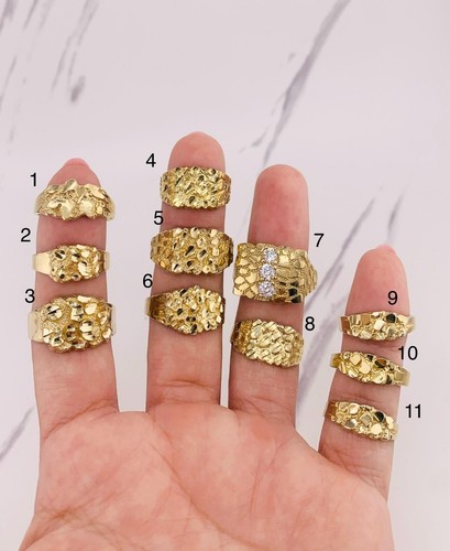 Real 10k gold ring nugget - gold,