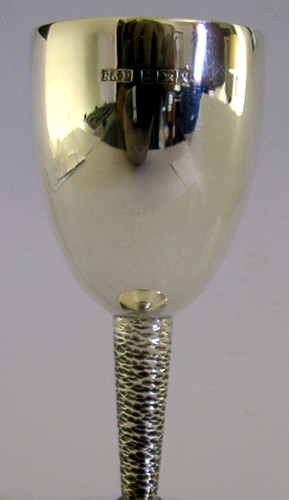 Retro sterling silver goblet - silver,