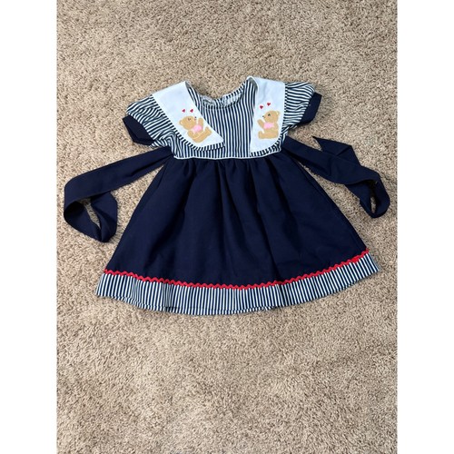Vintage navy blue - navy, white