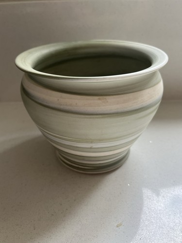 Studio pottery planter plant - pottery,