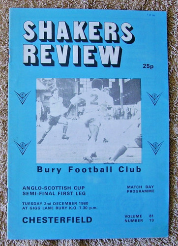 Bury chesterfield 1980 81 - v,