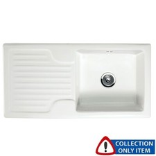 Astini Rustique 100 1.0 Bowl White Ceramic Kitchen Sink "Graded"