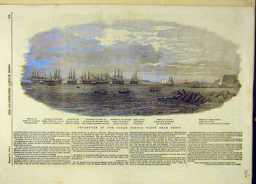 Original old antique print - old,