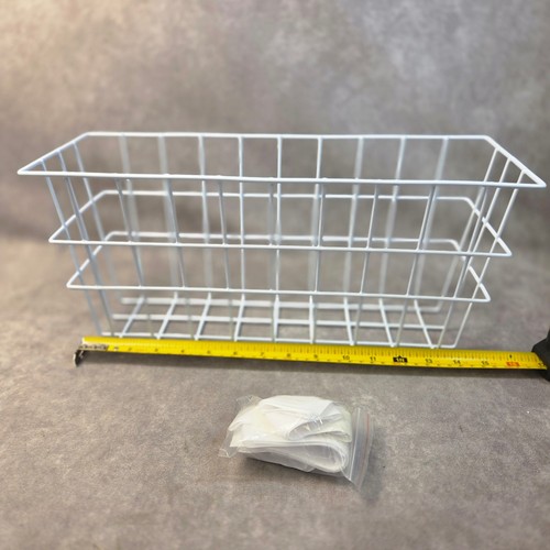 White wire storage basket - white,