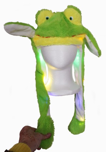 New green frog hat light - frog,