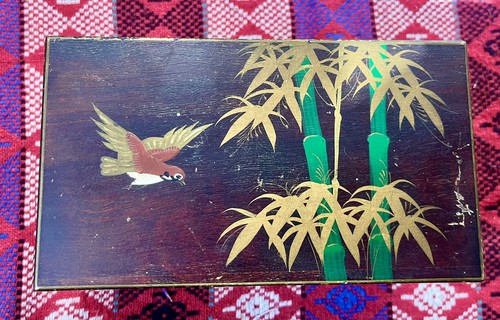 Vintage japanese brown lacquer - brown,