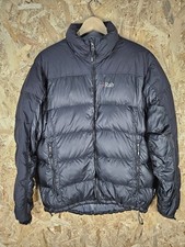 Mens RAB Arate Black Nikwax Down Puffer Jacket Pertex Microlight Coat Size Large