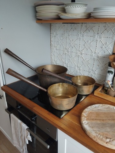 Victorian brass maslin - maslin, pans
