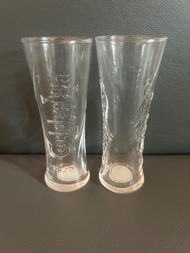 New carlsberg glasses half - new,