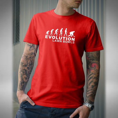 Lawn bowls evolution shirt - evolution, t-shirt