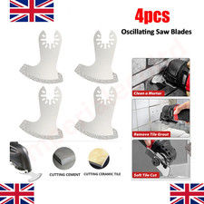 4PCS Multi Oscillating Saw Blades Diamond Segment Tool Grit Grout Removal Tool