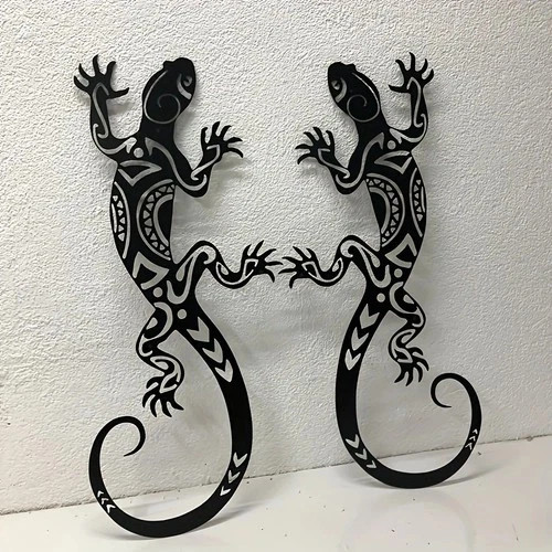 Piece iron gecko - lizard, wall