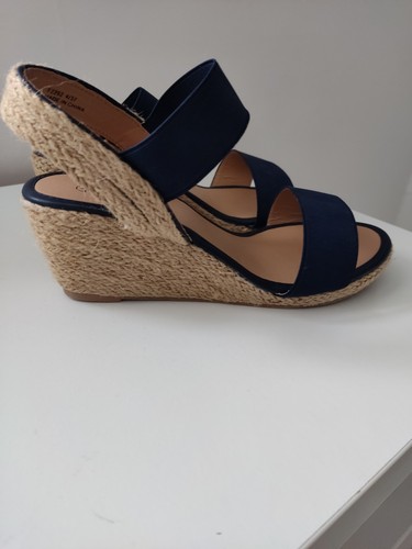 New navy blue wedge - new,