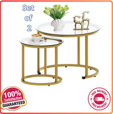 Gold Nesting Coffee Table Set