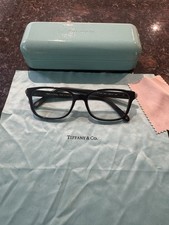 Tiffany and Co. Ladies Glasses Black Frames Silver Heart &Tiffany Blue At Hinges