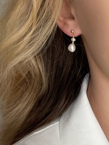 Drop stud earrings genuine - stud,