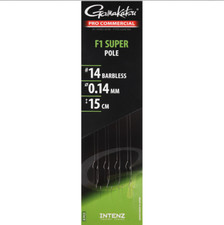 Gamakatsu Pro Commercial F1 Super Pole Hooks to Nylon, 8 per pack