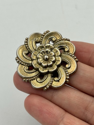 Vintage gold tone 1950s - 1950s, floral