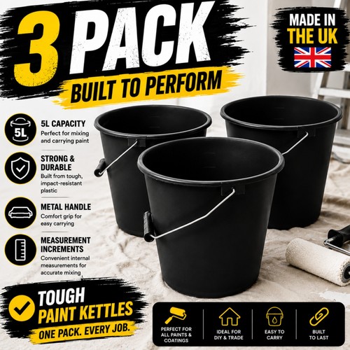 Litre plastic paint kettles - plastic,