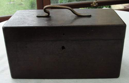 Antique wooden box travel - antique,
