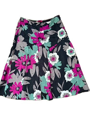 Monsoon black floral line - floral, a-line