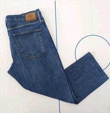 M&S Blue Harbour Straight Jeans Stretch Blue W38 L25 (Altered)