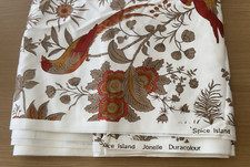 Vintage 2.4 M 1960s/70s Jonelle Spice Island Material Brown Gold Birds 