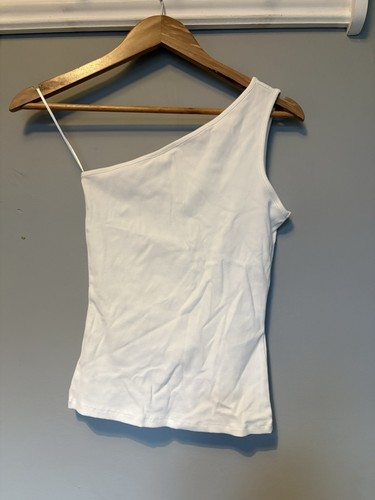 White ribbed one shoulder - h&m,