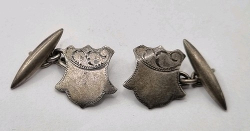 Pair vintage antique silver - of,