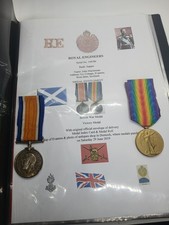 WW1 War and Victory Medals and Associated Documentation Sapper J Maclellan R.E.