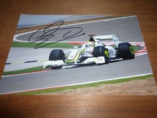 JENSON BUTTON signed 12X8 photo F1 BRAWN + COA