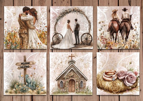Wedding cowboy card toppers - cowboy,