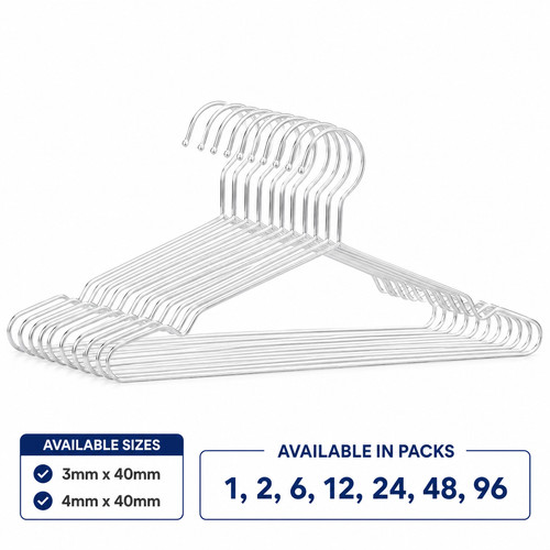 Silver coat hangers - coat, strong
