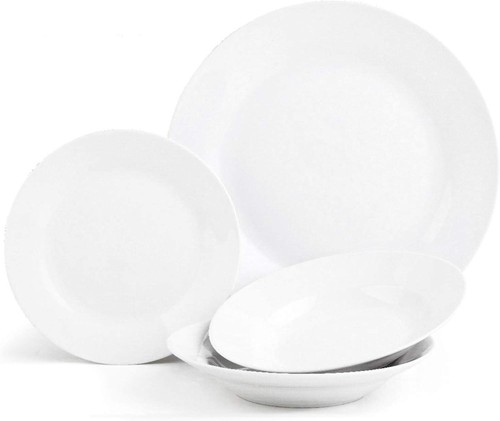 Sabichi 12pc white dinner - white, set