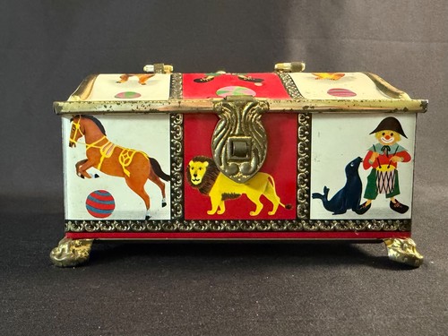 Vintage klann circus tin - klann, bank