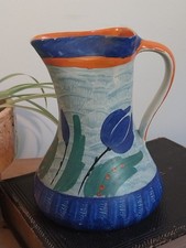 Vintage 1930s Myott hand painted vase/pitcher