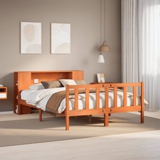 Bookcase Bed Solid Pinewood