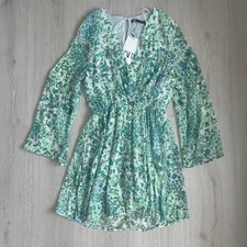 Green floral Zara playsuit