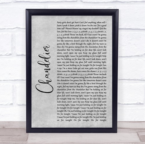 Chandelier grey rustic - grey, script