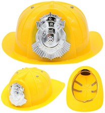 Fireman hat yellow plastic - fireman,