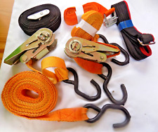RATCHETS Tie Down Straps  Trailer Car Straps with Hooks BUNDLE MOST NOT USED
