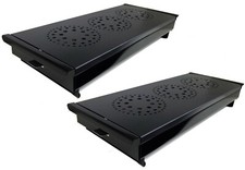 SET OF 2 TABLETOP TEA LIGHT CANDLE WARMER / PLATE & FOOD WARMER 3-CANDLE (LARGE)